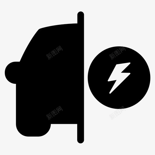 电动充电器能源图标svg_新图网 https://ixintu.com 充电器 动力 汽车 混合动力 电动 能源 车辆