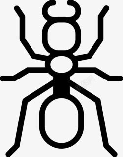 蚂蚁轮廓蚂蚁虫子昆虫图标高清图片