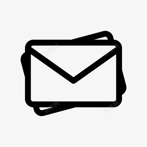 一堆电子邮件信封平铺图标svg_新图网 https://ixintu.com 一堆电子邮件 信封 平铺