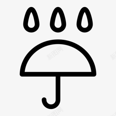 下雨保护伞图标图标