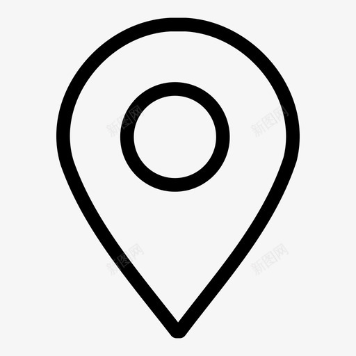 标记位置地图图标svg_新图网 https://ixintu.com 位置 图钉 地图 标记 点