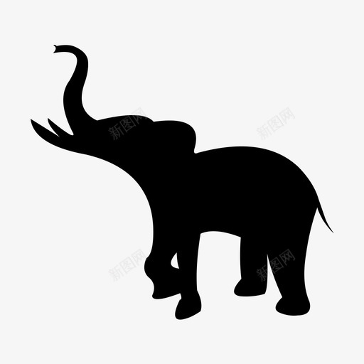 大象动物大的图标svg_新图网 https://ixintu.com 动物 大的 大象
