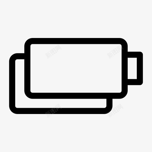 备用电池电动空电池图标svg_新图网 https://ixintu.com 低电量 备用电池 电动 空电池