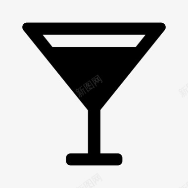 鸡尾酒杯酒杯饮料图标图标