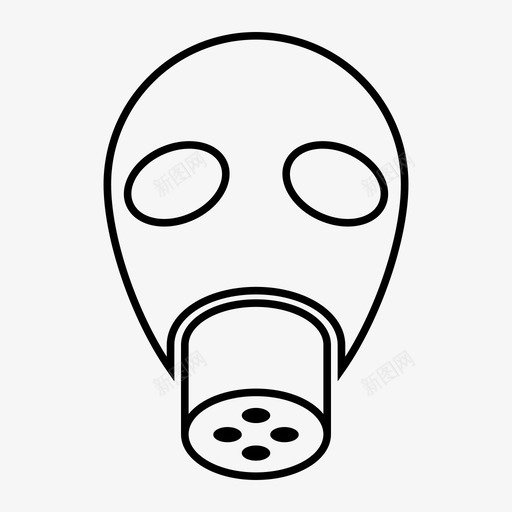 防毒面具危险有毒图标svg_新图网 https://ixintu.com 危险 工业 有毒 防毒面具