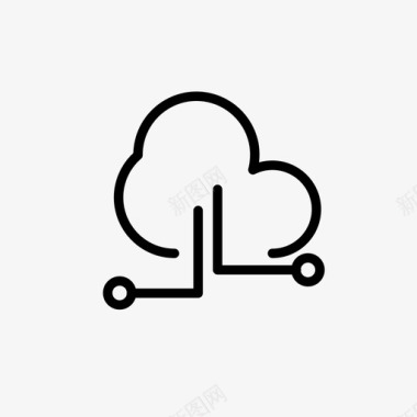 云网络连接服务器图标图标