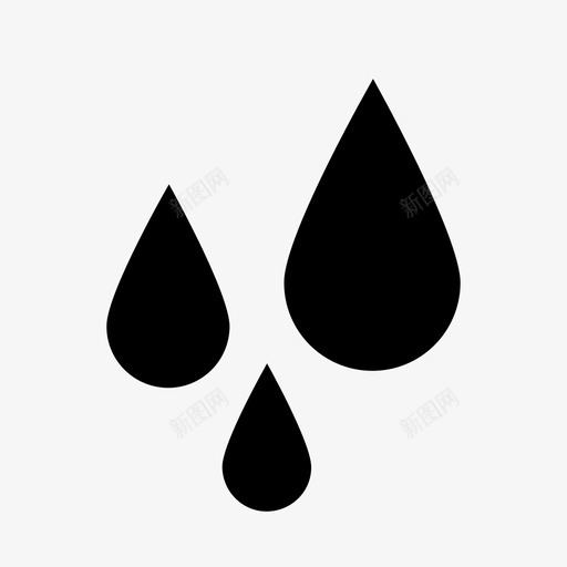 水滴血滴雨图标svg_新图网 https://ixintu.com 天气 水滴 泪 血滴 雨