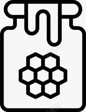 蜂蜜罐养蜂蜜蜂图标图标