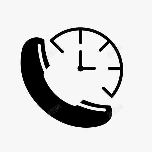 电话呼叫呼叫中心时间图标svg_新图网 https://ixintu.com 交付 呼叫 呼叫中心时间 支持 物流 电话 运输标志符号