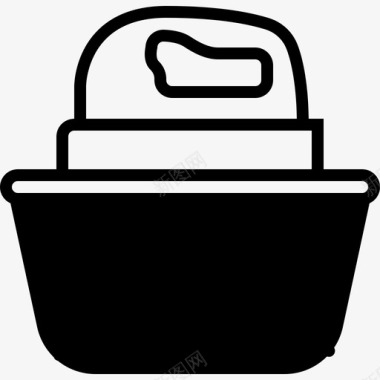 手动搅拌机烘焙双层奶油图标图标