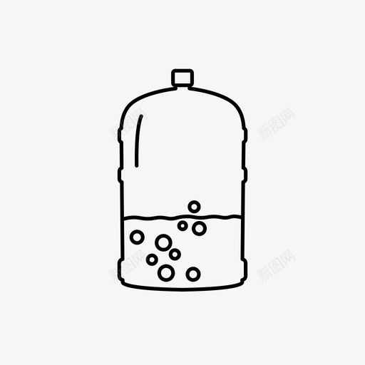 汽水瓶瓶装水碳酸饮料图标svg_新图网 https://ixintu.com 塑料瓶 汽水瓶 瓶装水 碳酸饮料