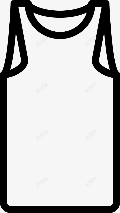 运动衫服装时尚图标svg_新图网 https://ixintu.com smashicons男士服装轮廓 时尚 服装 男士 背心 运动衫