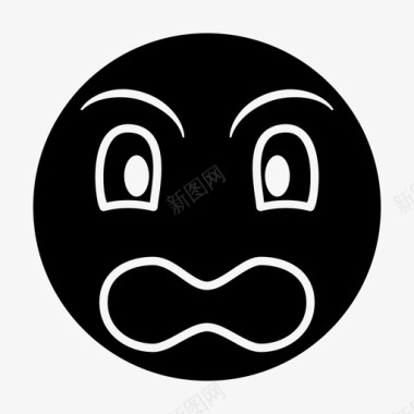 愤怒的脸愤怒的表情情绪图标图标