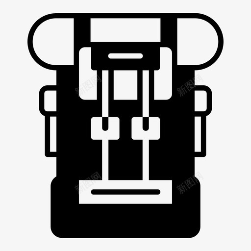 野营包行李旅游图标svg_新图网 https://ixintu.com 冒险第2部分 旅游 旅行 行李 野营包