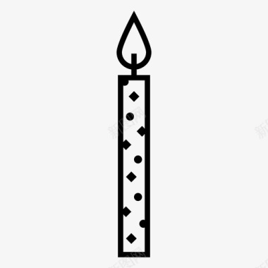 蛋糕蜡烛生日蜡烛庆祝图标图标