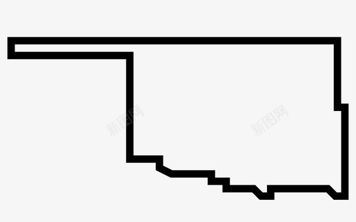 俄克拉荷马州地图美国各州地图图标图标