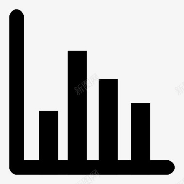垂直条分析图表图标图标