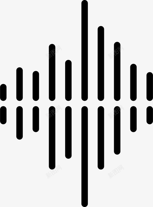 声波均衡器音乐图标svg_新图网 https://ixintu.com 均衡器 声波 放大音乐 立体声 音乐