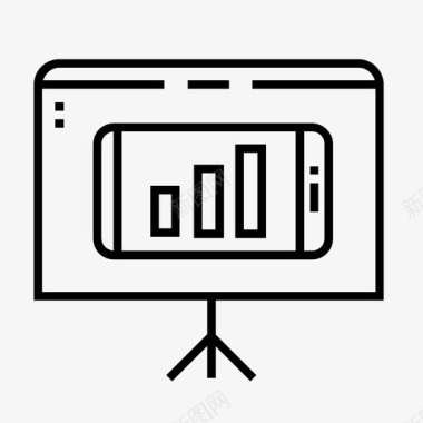 展示板分析条形图图标图标