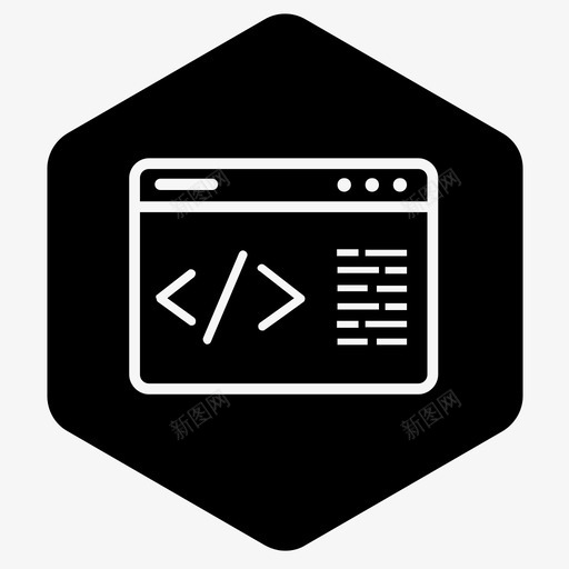 web开发浏览器开发人员图标svg_新图网 https://ixintu.com html代码 web开发 web浏览器 开发人员 徽章 浏览器