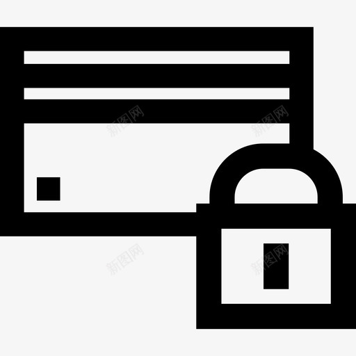 锁定信用卡安全电子商务图标svg_新图网 https://ixintu.com 安全 电子商务 锁定信用卡