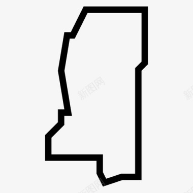 密西西比州地图美国各州地图图标图标