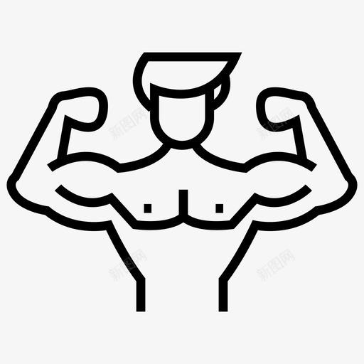 肌肉柔韧性运动图标svg_新图网 https://ixintu.com 举重 强壮 柔韧性 肌肉 肌肉运动 运动