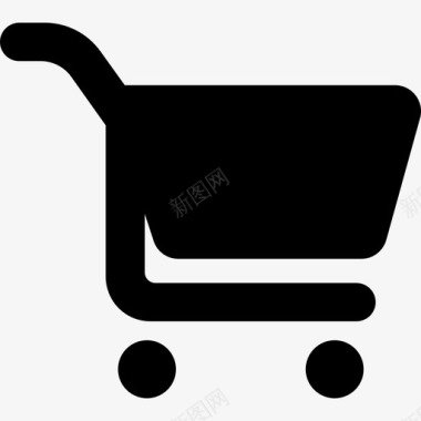 超市购物车轮廓商业图标图标