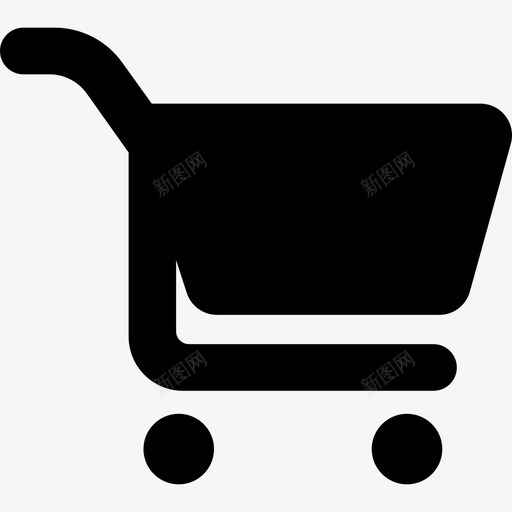 超市购物车轮廓商业图标svg_新图网 https://ixintu.com 商业 超市购物车轮廓