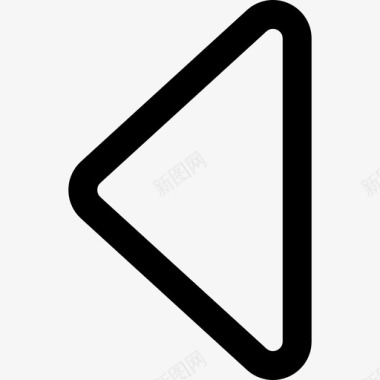三角形左箭头轮廓箭头通用接口图标图标