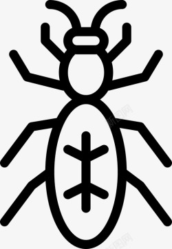 蚂蚁轮廓蚂蚁虫子昆虫图标高清图片