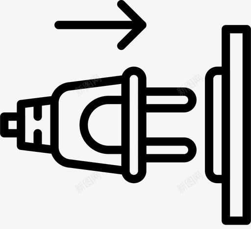 插件电缆连接器图标svg_新图网 https://ixintu.com smashicons连接器电缆外形图 插件 电缆 连接器