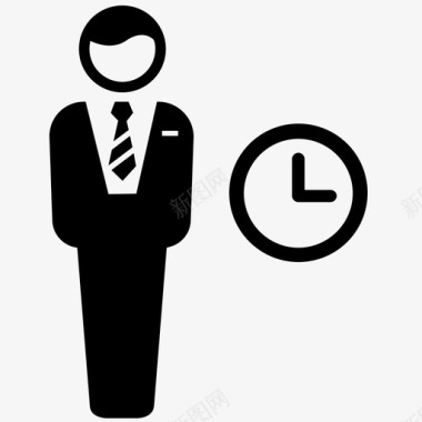 时间管理生产力工作期限图标图标