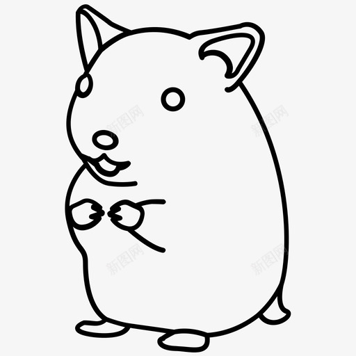 仓鼠可爱金色图标svg_新图网 https://ixintu.com 仓鼠 仓鼠卡通 可爱 哺乳动物 啮齿动物 宠物 老鼠 金色