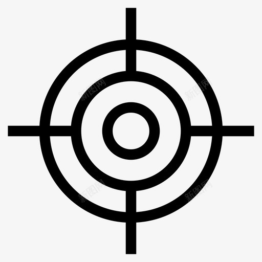 瞄准十字准星瞄准箭图标svg_新图网 https://ixintu.com 十字准星 射击 瞄准 瞄准箭 简单