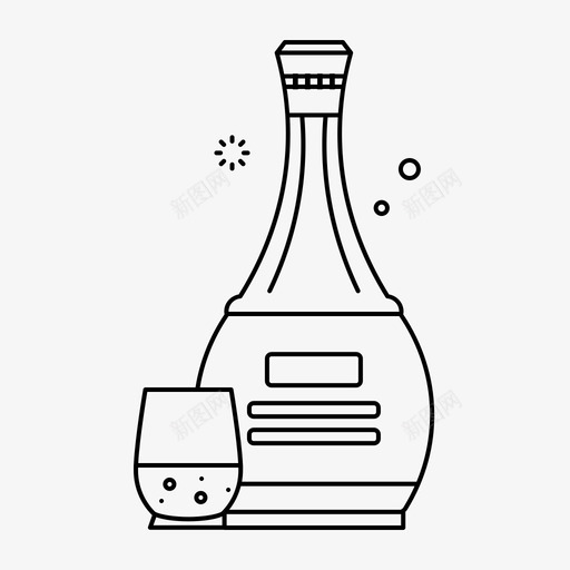 酒精啤酒瓶子图标svg_新图网 https://ixintu.com 伏特加 啤酒 瓶子 酒精 饮料 饮料和饮料生产线