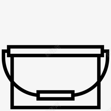 水桶建筑彩桶图标图标