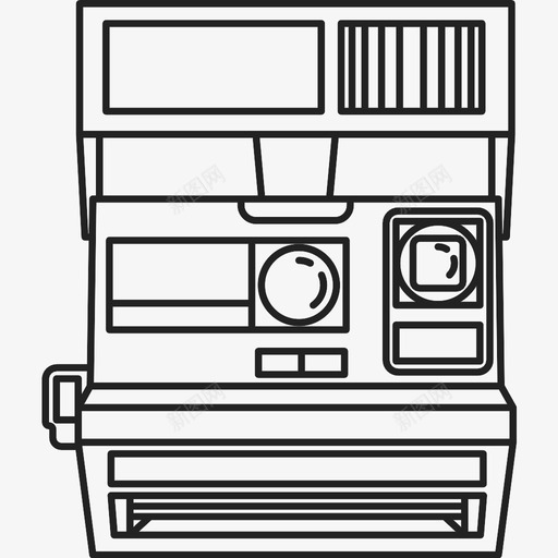 宝丽来635相机图像图标svg_新图网 https://ixintu.com 图像 宝丽来635 照片 相机 镜头