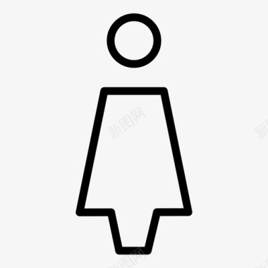 女人女孩厕所图标图标