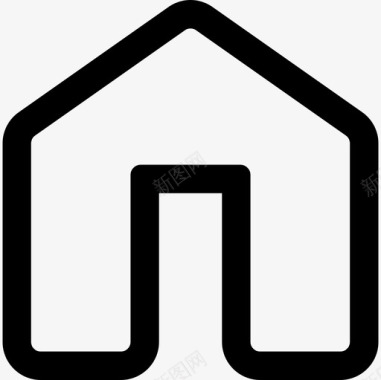 家庭轮廓房屋界面通用接口图标图标