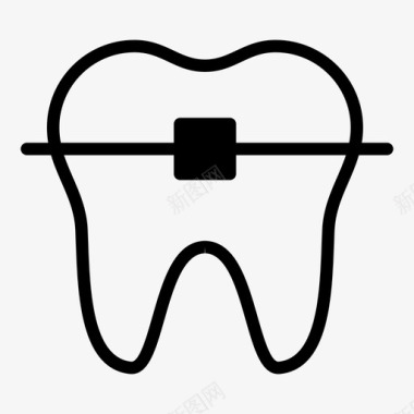 牙套牙医牙齿矫正图标图标