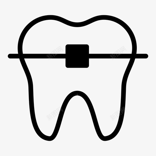 牙套牙医牙齿矫正图标svg_新图网 https://ixintu.com 口腔科 牙医 牙套 牙齿矫正