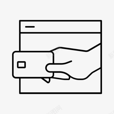 电子商务信用卡在线图标图标