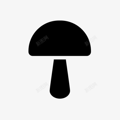 蘑菇香菇普通图标svg_新图网 https://ixintu.com 普通 自然 蘑菇 香菇 黑色