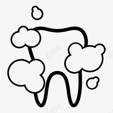 牙齿清洁牙医抛光剂图标图标