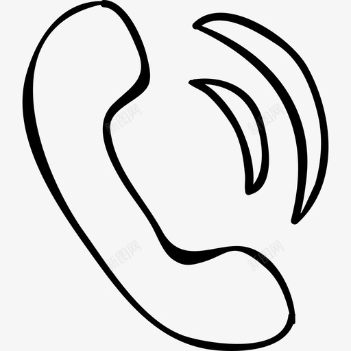 手机耳廓手绘轮廓界面社交媒体手绘图标svg_新图网 https://ixintu.com 手机耳廓手绘轮廓 界面 社交媒体手绘