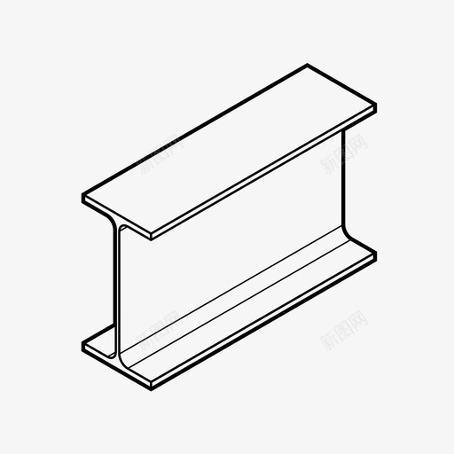 钢梁建筑金属型材图标svg_新图网 https://ixintu.com 建筑 结构 金属型材 钢梁