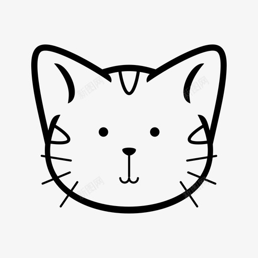 猫动物卡通图标svg_新图网 https://ixintu.com 动物 卡通 可爱的动物 有趣 猫 表情