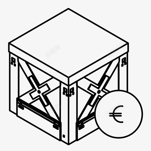 装运箱结帐交货图标svg_新图网 https://ixintu.com 交货 付款 欧元 箱 结帐 继续订单 装运箱