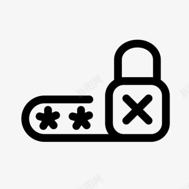 密码错误锁保护图标图标